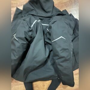 BRP Men’s Skidoo Jacket Black Jacket with Yellow Trim on Inside